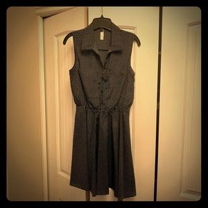 Pretty buttoned down poka-dot dress